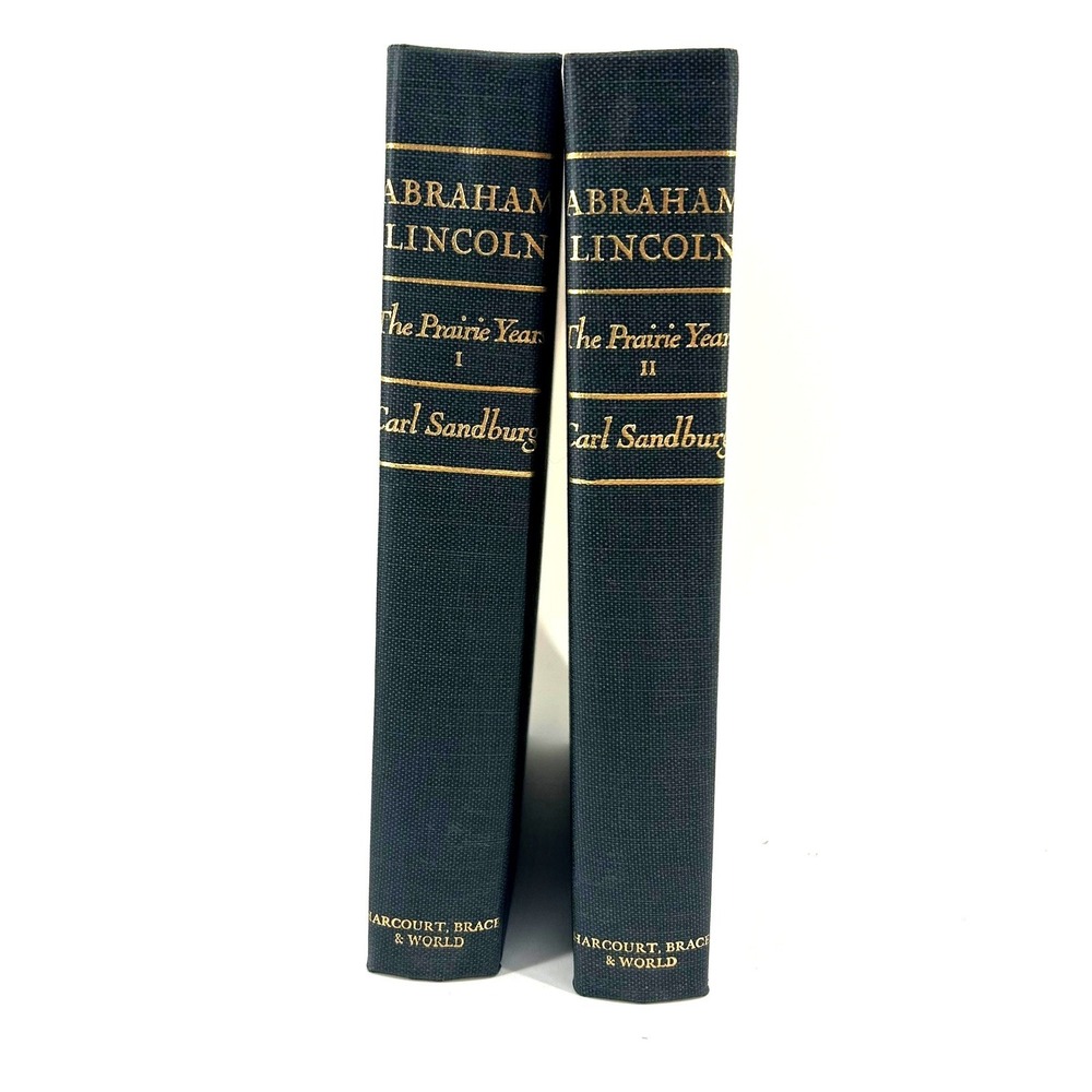 Abraham Lincoln The Prairie Years I & II Carl Sandburg Book Set Set 1926 Edition